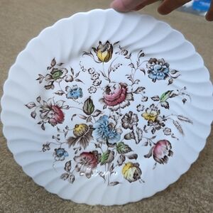 Johnson Brothers Hanley Ltd Staffordshire Spring Bouquet Plate 10" Spiral Rim
